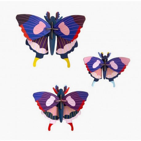 decoration murale papillons bleus machaon studio roof