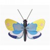 papillon monarque jaune en carton decoration murale studio roof