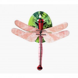 Libellule décoration murale en carton Studio Roof rose