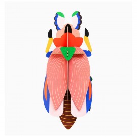 insecte geant rose carton decoration murale studio roof