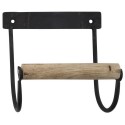 porte papier wc mural vintage campagne metal noir bois ib laursen