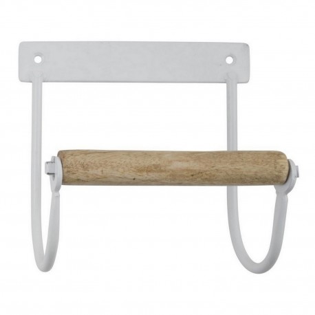 porte papier wc mural style campagne metal blanc bois ib laursen