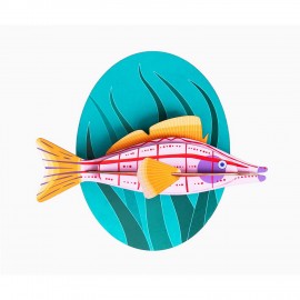 Décoration carton poisson faucon à long nez Studio Roof