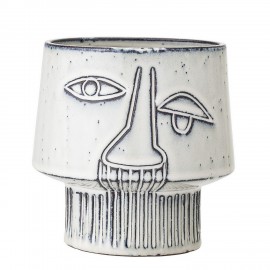 Cache-pot céramique visage design Bloomingville SACAD