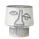 Cache-pot céramique visage design Bloomingville gris