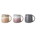 mug artisanal emaille gres multicolore bloomingville cloe set de 3
