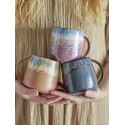 mug artisanal emaille gres multicolore bloomingville cloe set de 3