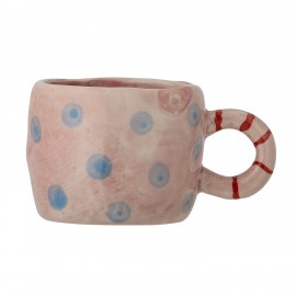 petit mug enfant gres peint rose bloomingville nini