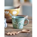 Tasse grès peint main fleurs Bloomingville Tangier