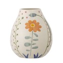 Vase peint motif floral grès Bloomingville Taza
