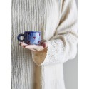 petite tasse enfants gres bleu peint coeurs bloomingville nini