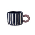 petite tasse peinte gres bleu raye bloomingville nini