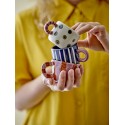 petite tasse peinte gres bleu raye bloomingville nini