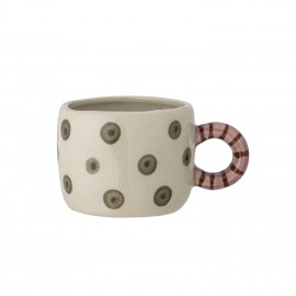 mini tasse gres peint main pois vert bloomingville nini
