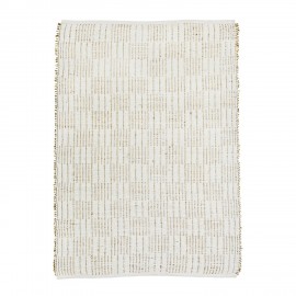 madam stoltz tapis jonc de mer motif tisse blanc naturel 120 x 180 cm