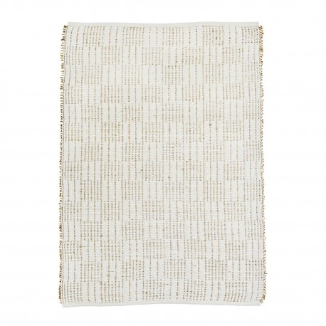 madam stoltz tapis jonc de mer motif tisse blanc naturel 120 x 180 cm