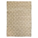 madam stoltz tapis jonc de mer motif tisse blanc naturel 120 x 180 cm
