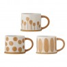 grande tasse large gres decore main marron bloomingville misa set de 3