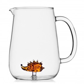 Pichet verre italien figurine hérisson Ichendorf Milano Animal Farm