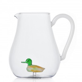 Pichet verre soufflé figurine canard Ichendorf Milano Animal Farm