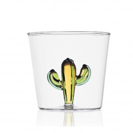 Verre cactus Ichendorf Milano Desert Plants vert ambre