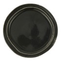 assiette plate noire rustique gres style campagne ib laursen