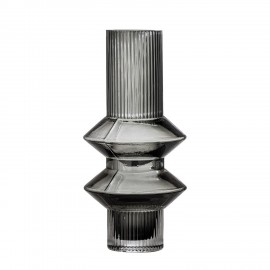 bloomingville vase verre gris style neo art deco davine