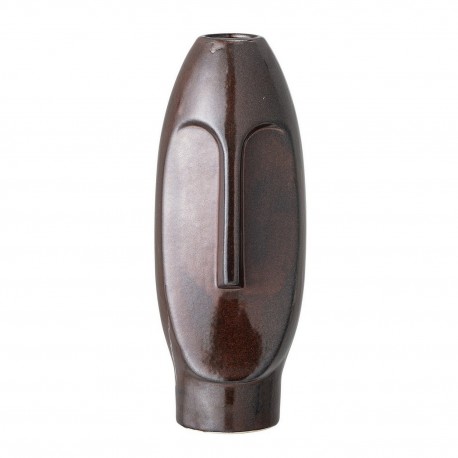 bloomingville vase visage masque ethnique ceramique marron david