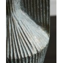 Vase sculptural alu strié patiné House Doctor Cleo