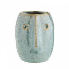 Petit vase grès visage Madam Stoltz