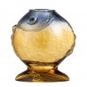 vase poisson verre jaune dore bloomingville varga