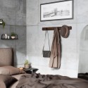Portemanteau mural bois 8 patères Umbra Flip