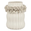 vase blanc ceramique fleurs decoratives en relief ib laursen