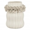vase blanc ceramique fleurs decoratives en relief ib laursen