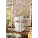 vase blanc ceramique fleurs decoratives en relief ib laursen