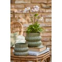 cache pot elegant chic vert ceramique ondule ib laursen