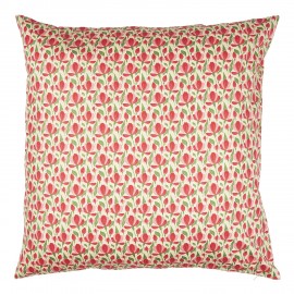 housse de coussin floral rouge rose ib laursen