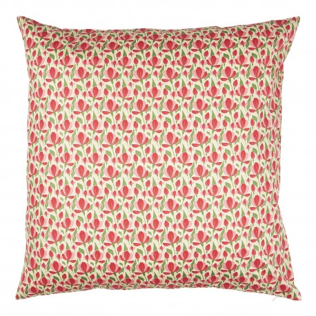 housse de coussin floral rouge rose ib laursen