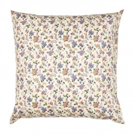 housse de coussin coton imprime fleurs mauve ib laursen