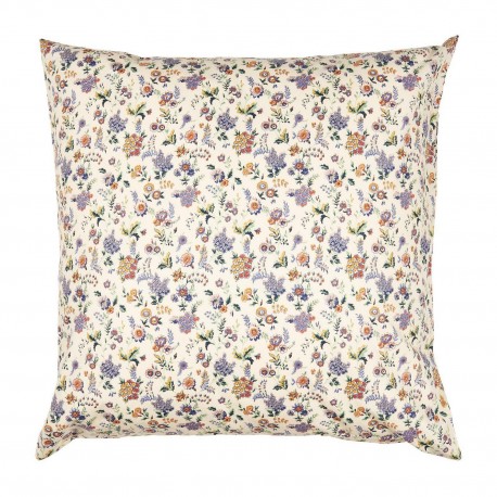 housse de coussin coton imprime fleurs mauve ib laursen