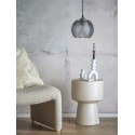 suspension en verre gris texture ronde chic bloomingville adar