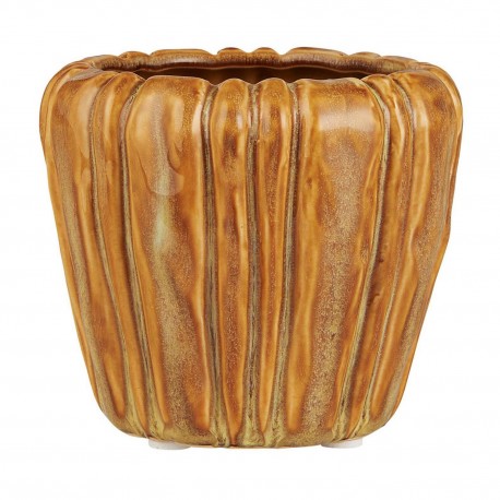 petit cache pot ceramique vintage retro moutarde marron ib laursen
