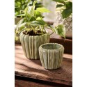 petit cache pot vert ceramique texture ondule ib laursen