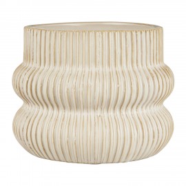 cache pot elegant ceramique blanc creme ib laursen