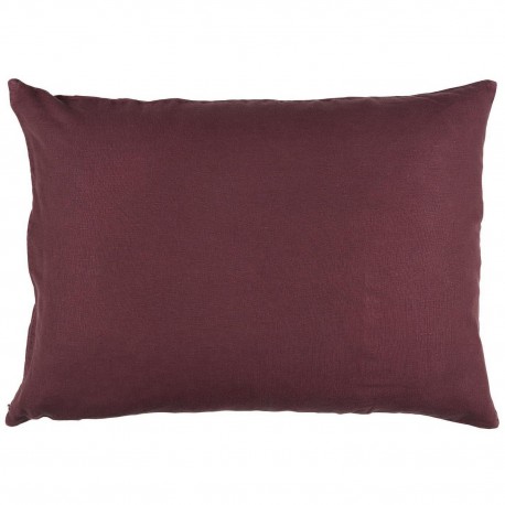 housse de coussin lin aubergine violet ib laursen 50 x 70 cm