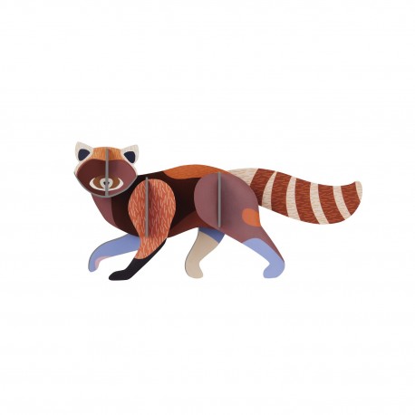 decoration murale 3d panda rouge studio roof