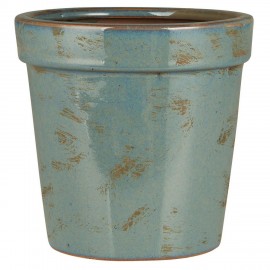cache pot ceramique bleu aspect vieilli ib laursen marina
