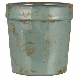 petit cache pot bleu vieilli ceramique ib laursen marina