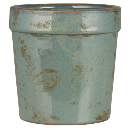 petit cache pot bleu vieilli ceramique ib laursen marina