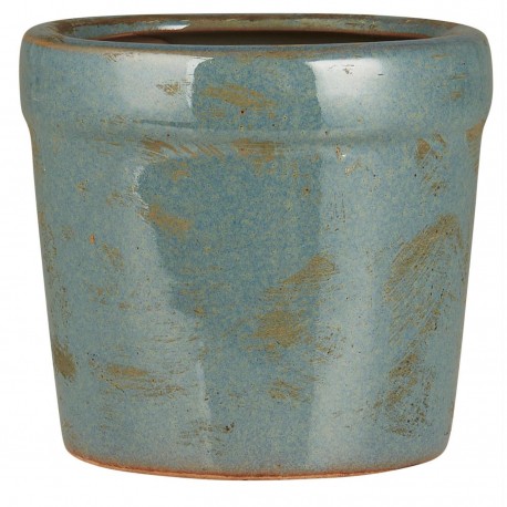 petit cache pot ceramique vieillie bleu ib laursen marina